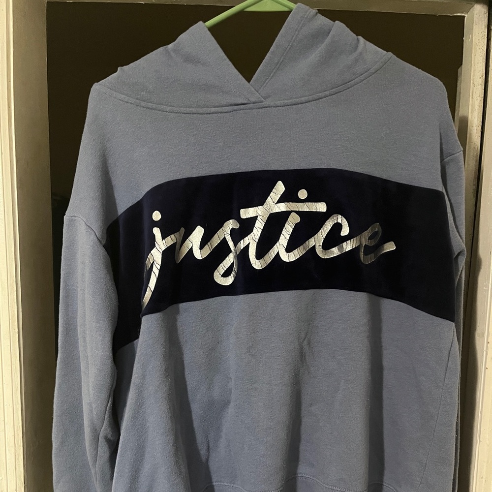 Justice Active Girls Blue Hooded Lace Up